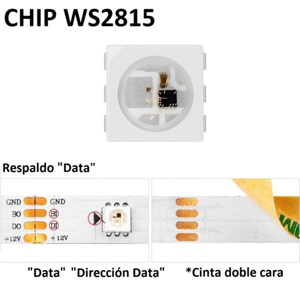 Cinta Chip WS2815 B 60 leds/metro 5 m IP65 B-5